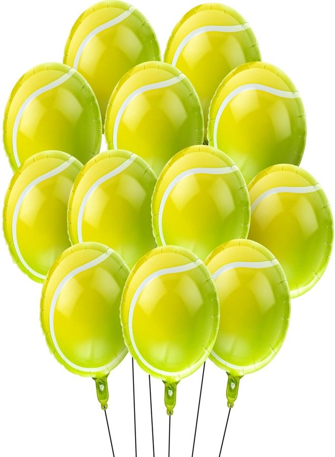 Motionchic 20 Pcs 18 Inch Tennis Balloon Tennis Party Decorations Foil Large for Sports Themed Birthday Women Men Decor Party Supplies, Green - Image 1
